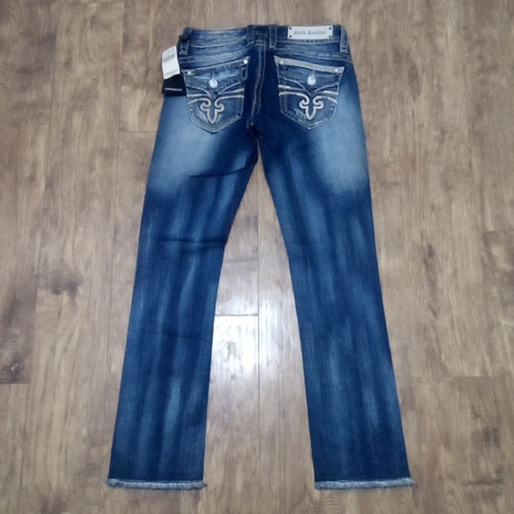 Rock Revival Jeans Women's Gwen Straight 28 Embellished NWT DEFECT - Picture 8 of 15